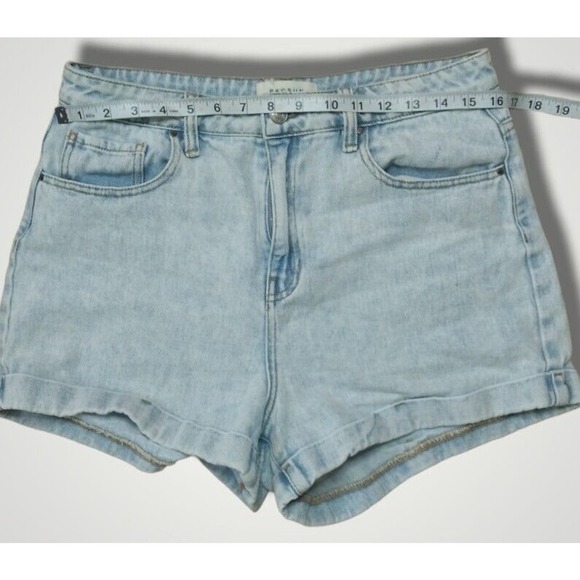 Pacsun Denim Mom Shorts High Rise Size 30 Light Rinse - Picture 4 of 6